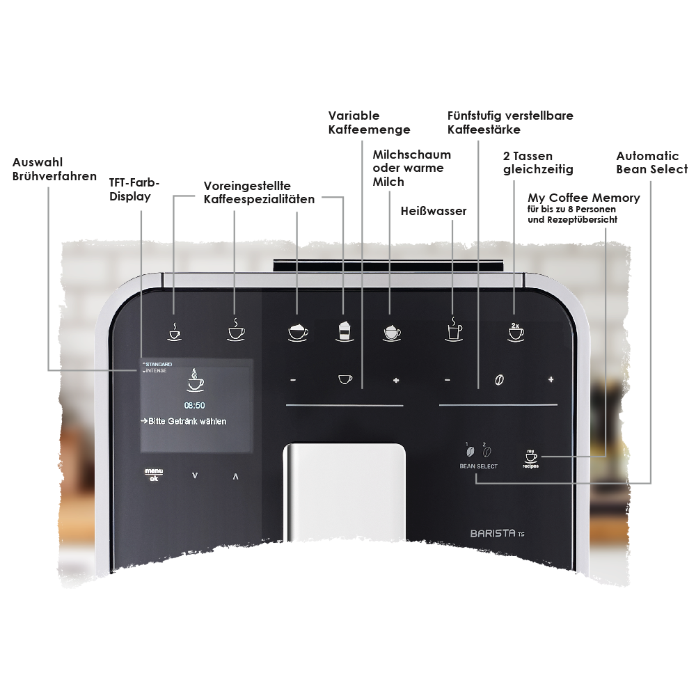 Produktbild von Barista TS Smart® Kaffeevollautomat, Silber - 1