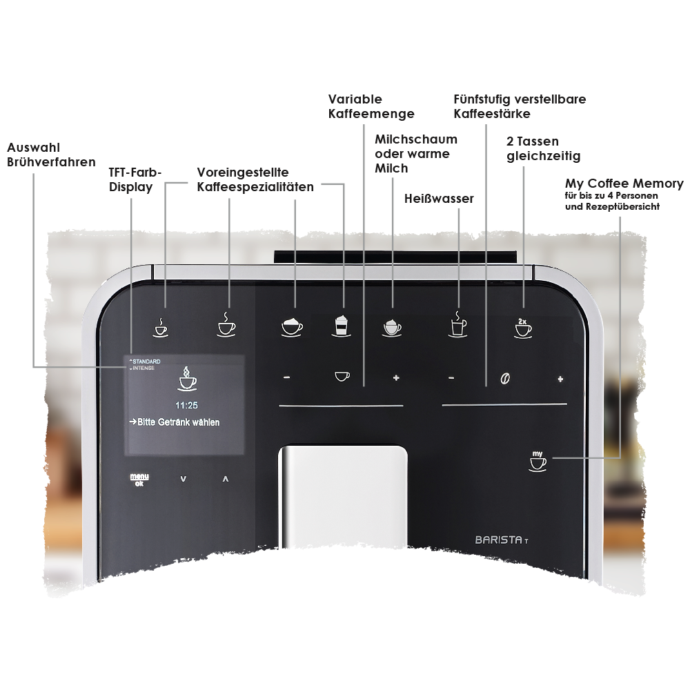 Produktbild von Barista T Smart® Kaffeevollautomat, Silber - 14