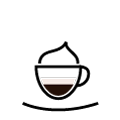 Icon of a cup of Espresso macchiato