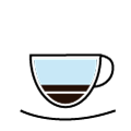 Icon of a cup of Americano with an extra Shot Espresso