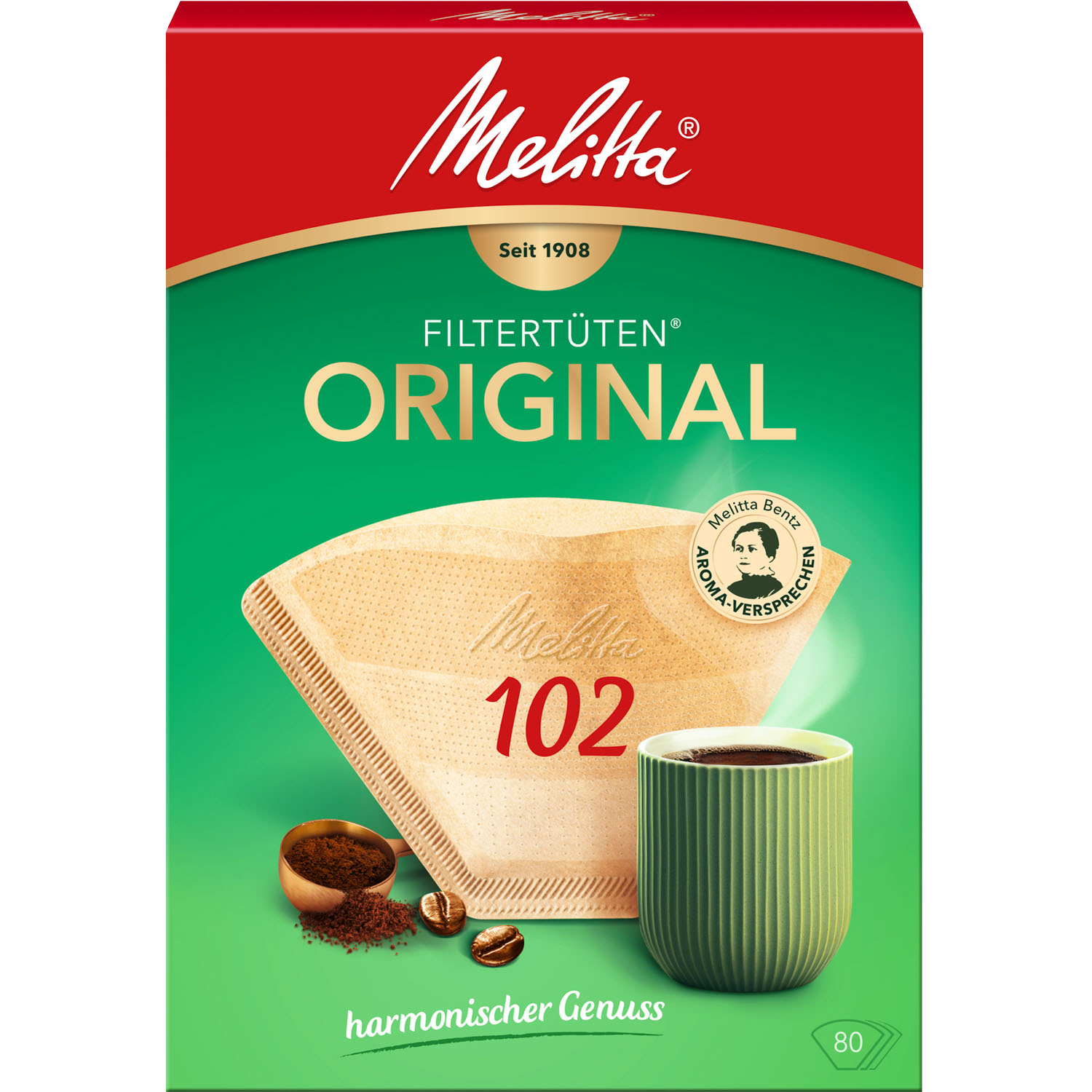Produktbild von Melitta® Original, 102®, 80 St. Filtertüten® - 1