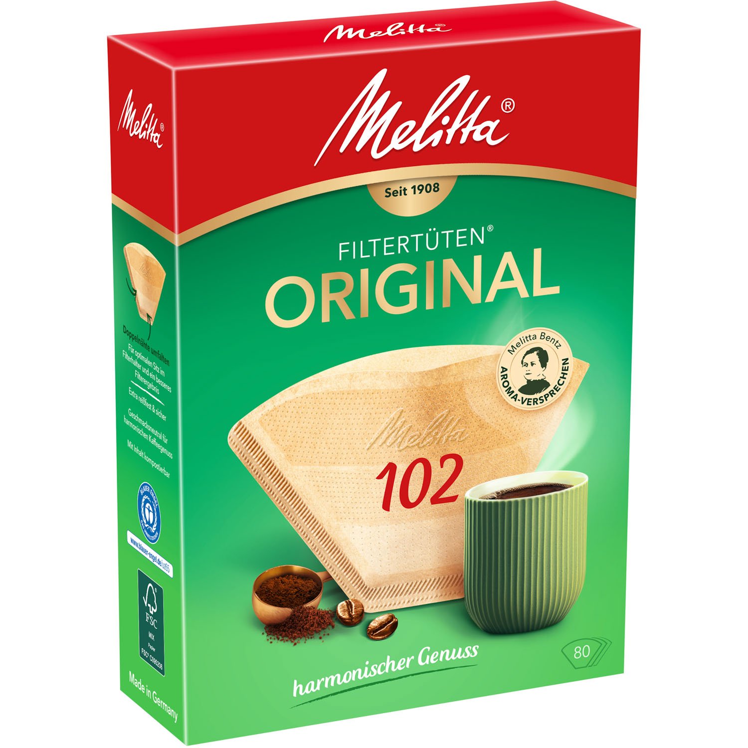 Produktbild von Melitta® Original, 102®, braun, 80 St. Filtertüten®, Braun - 2