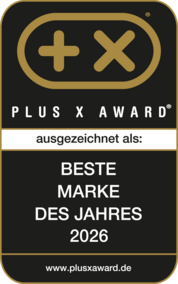 Siegel für den Plus X Award Beste Marke des Jahres 2026