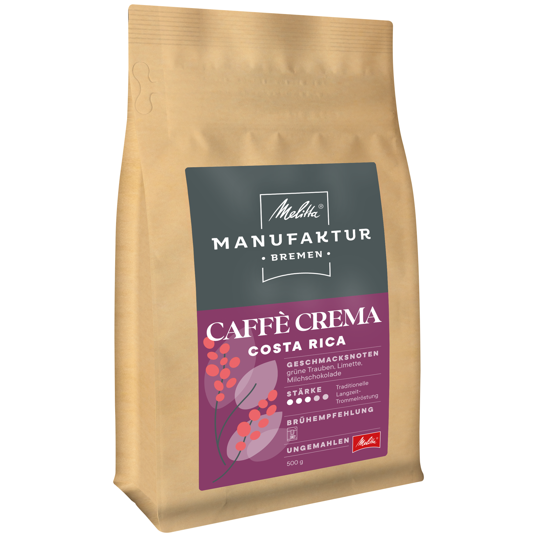 Produktbild von Melitta® Manufaktur-Kaffee Caffè Crema Costa Rica Kaffeebohnen 500g,  - 2