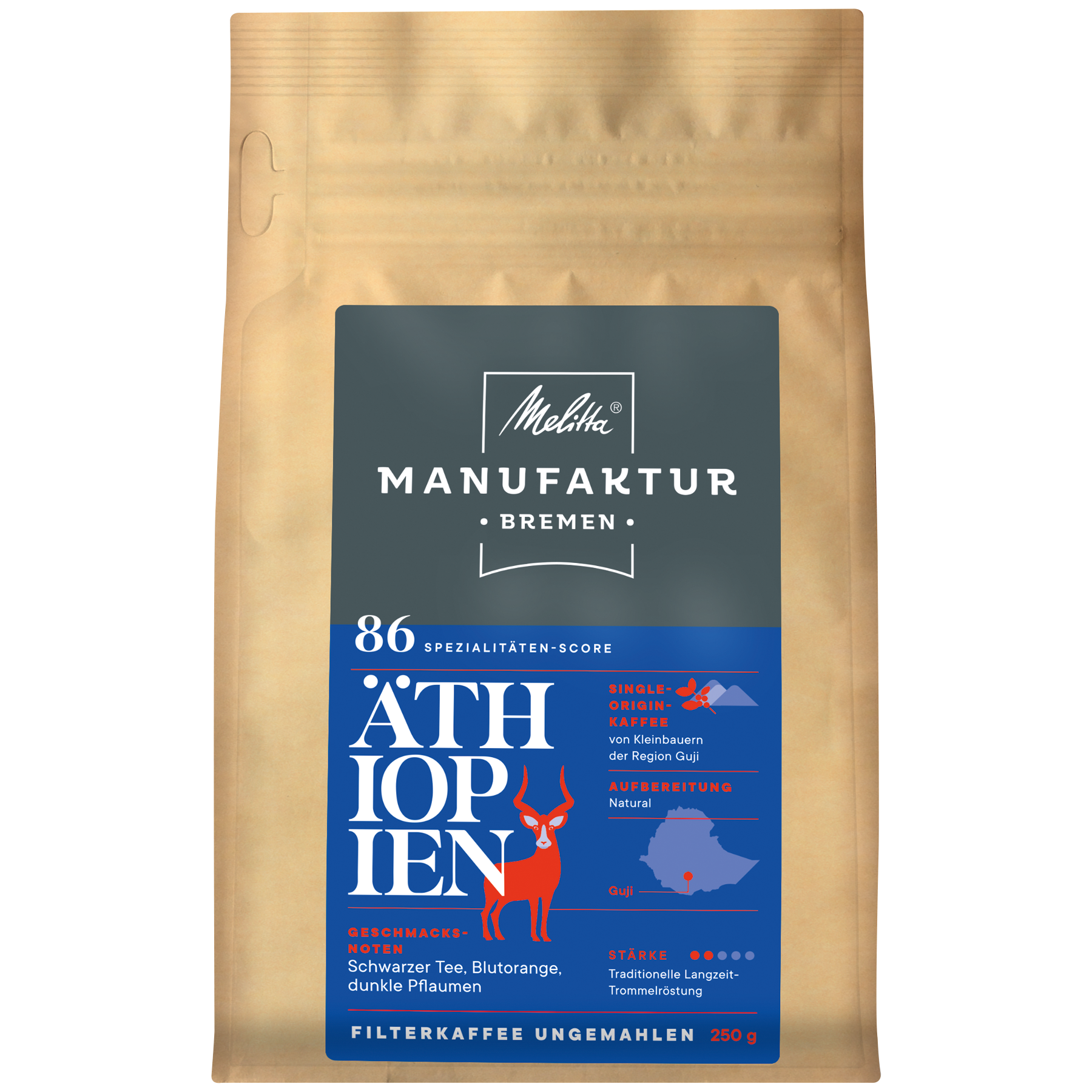 Produktbild von Melitta® Manufaktur-Kaffee Äthiopien Kaffeebohnen 250g - 1
