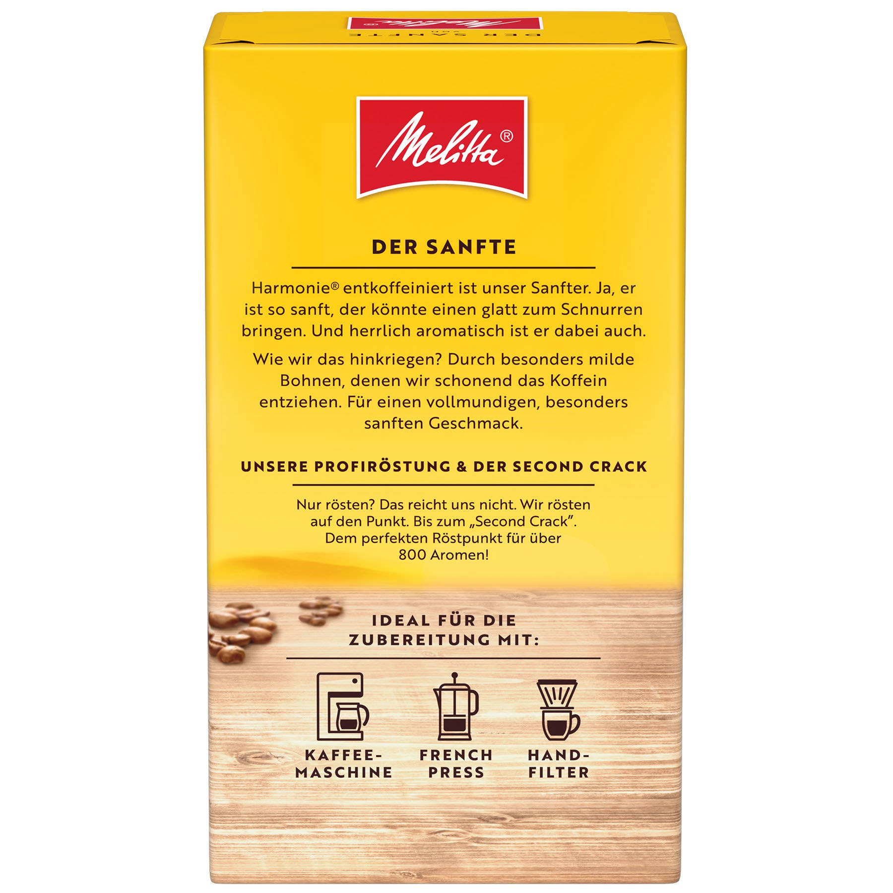 Produktbild von Melitta® Harmonie® entkoffeiniert Filterkaffee 500g - 1