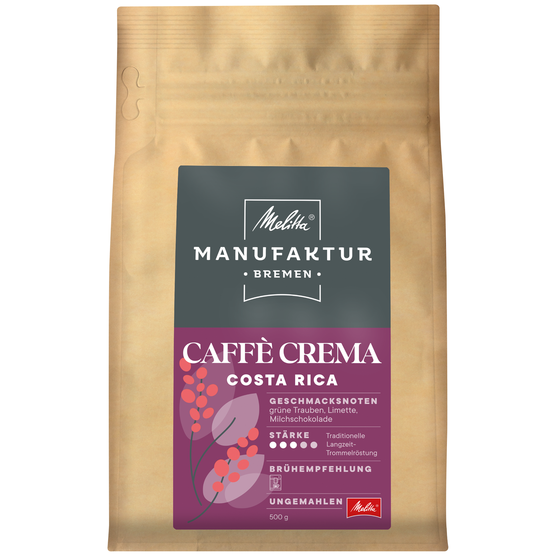 Produktbild von Melitta® Manufaktur-Kaffee Caffè Crema Costa Rica Kaffeebohnen 500g,  - 3