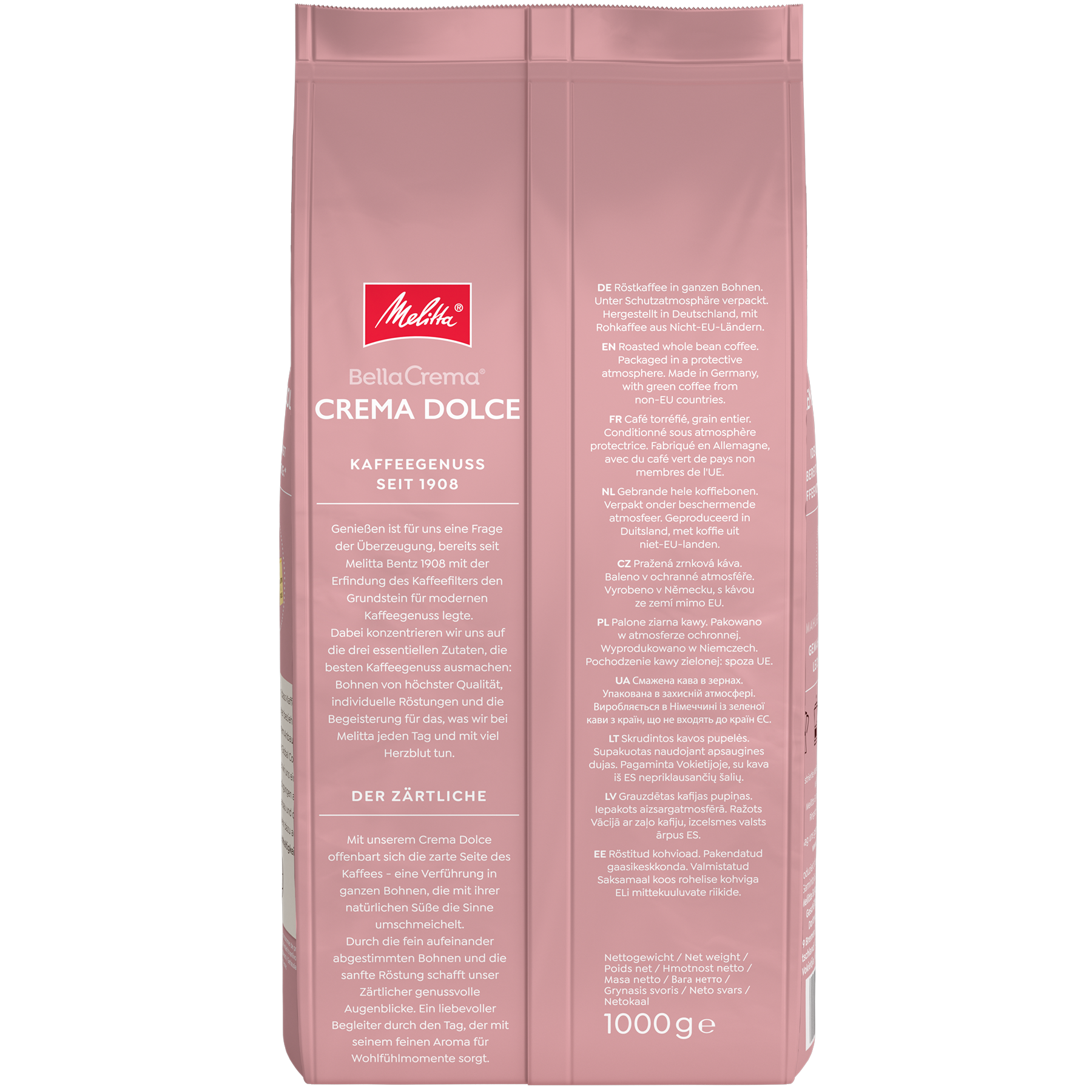 Produktbild von Melitta® BellaCrema® Crema Dolce Kaffeebohnen 1000g - 1