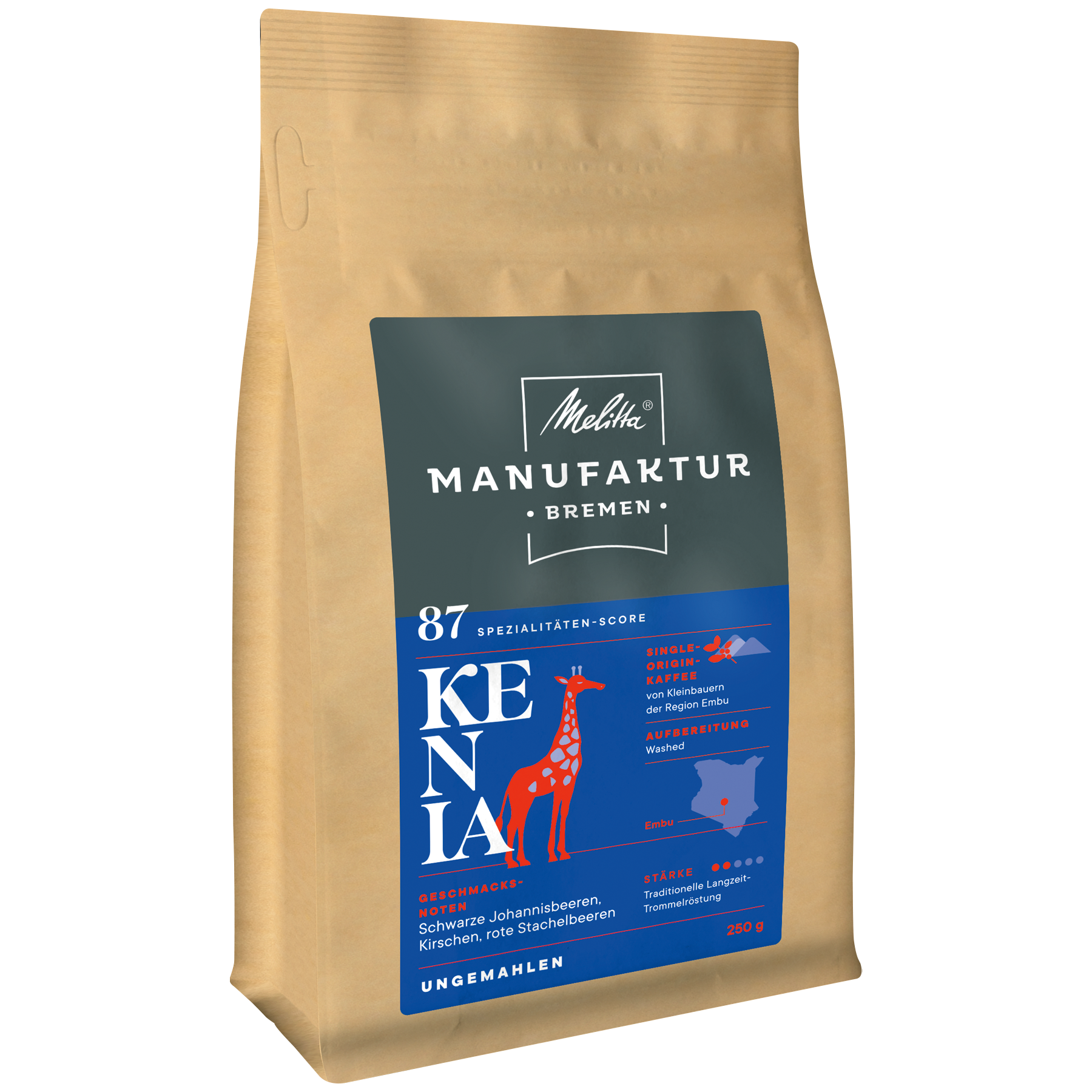 Produktbild von Melitta® Manufaktur-Kaffee Kenia Kaffeebohnen 250g - 1