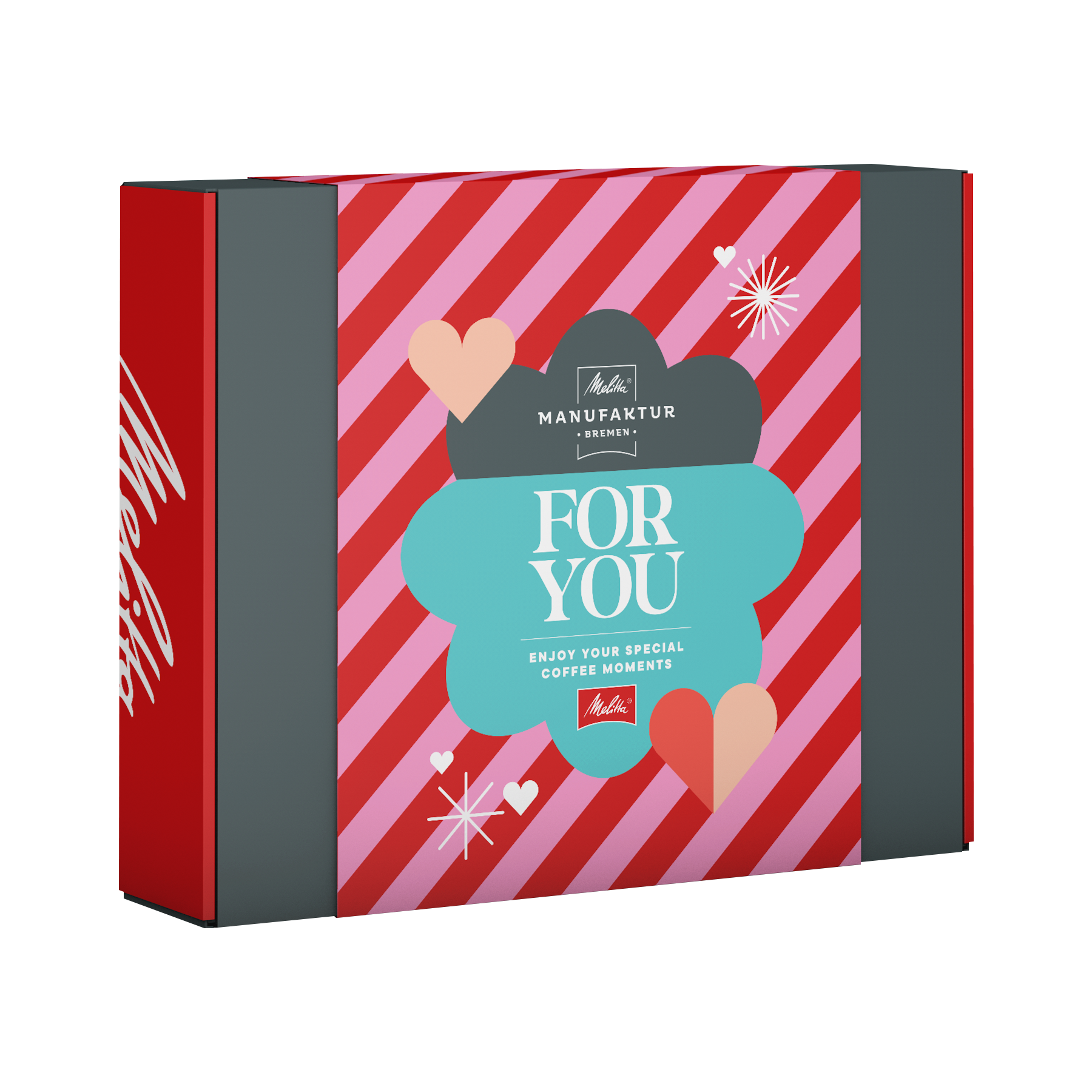 Verpackung vom Geschenkset der Melitta® Manufaktur, Aufschrift "For You"