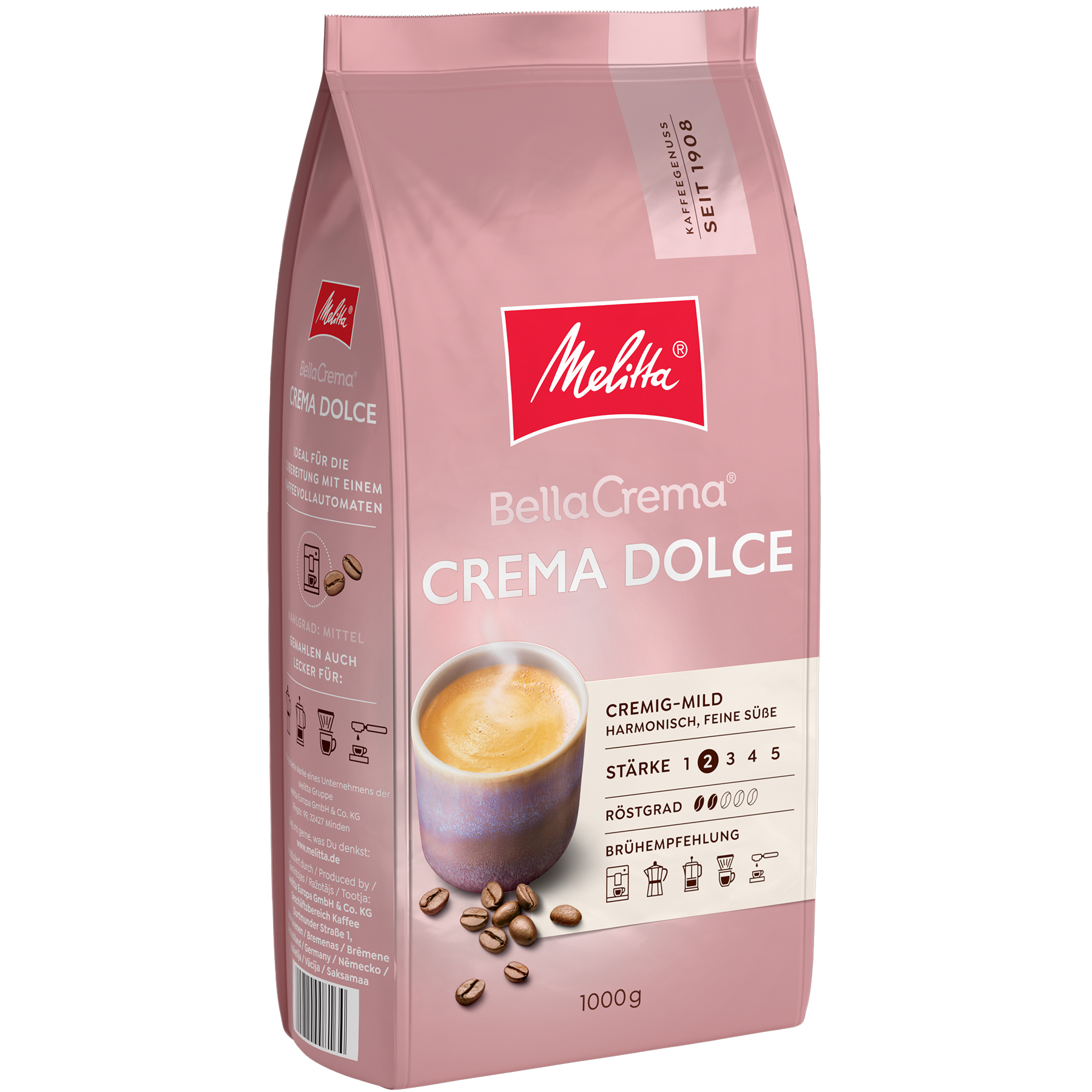 Produktbild von Melitta® BellaCrema® Crema Dolce Kaffeebohnen 1000g - 2