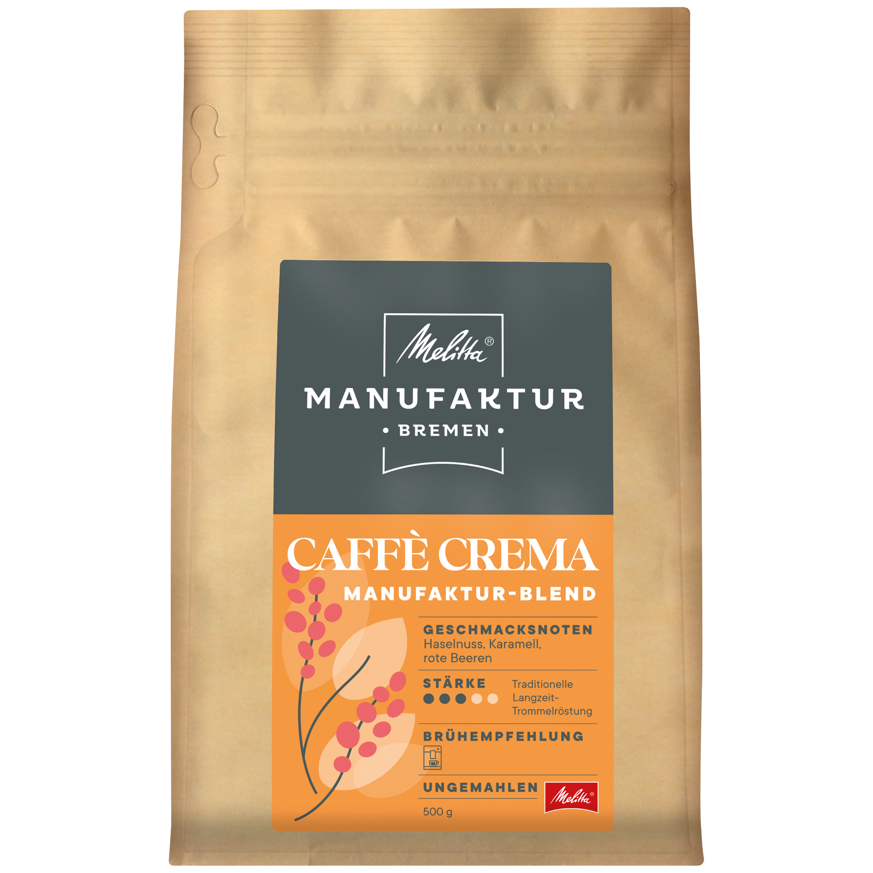 Produktbild von Melitta® Manufaktur-Kaffee Caffè Crema Kaffeebohnen 500g,  - 8