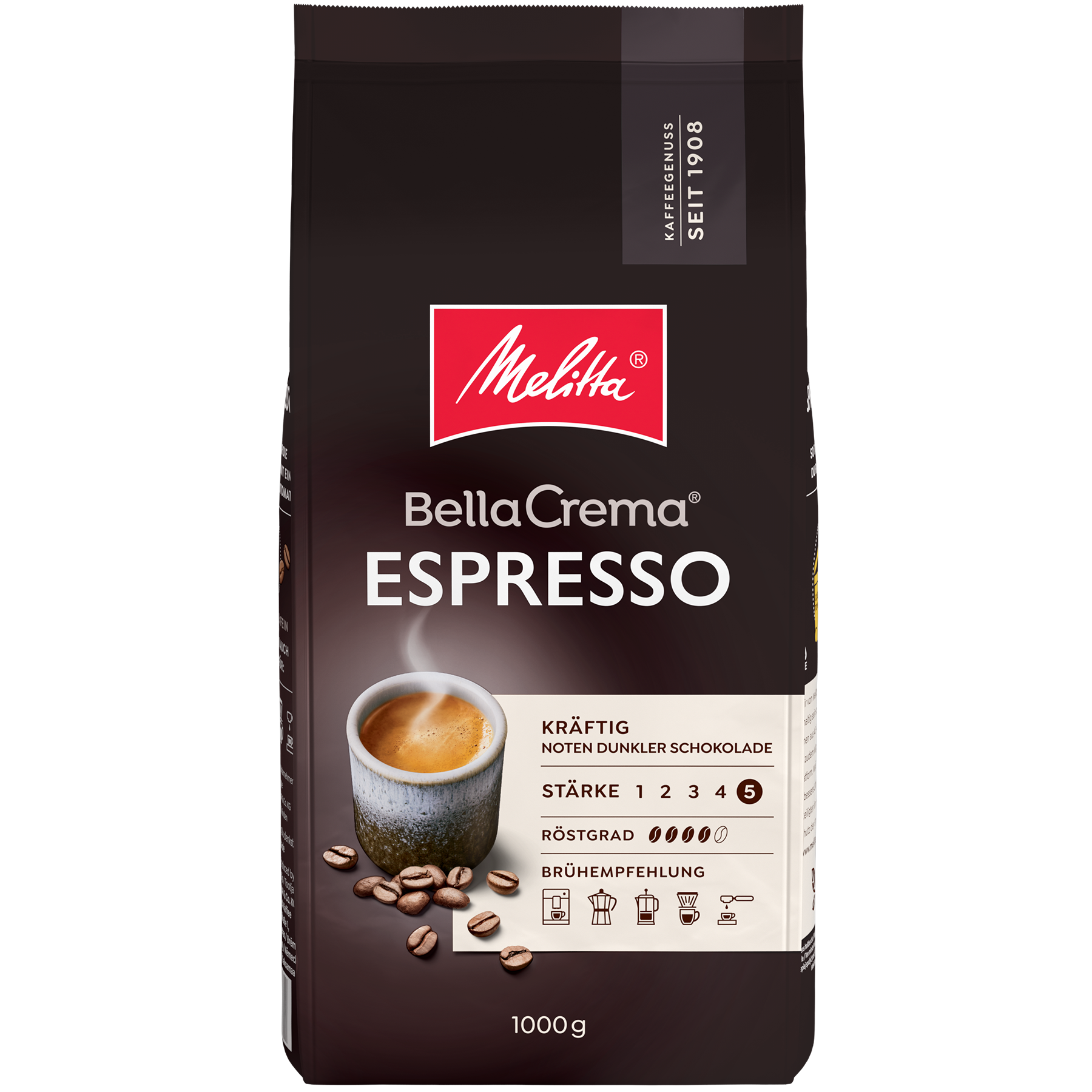 Produktbild von Melitta® BellaCrema® Espresso Kaffeebohnen 1000g,  - 8