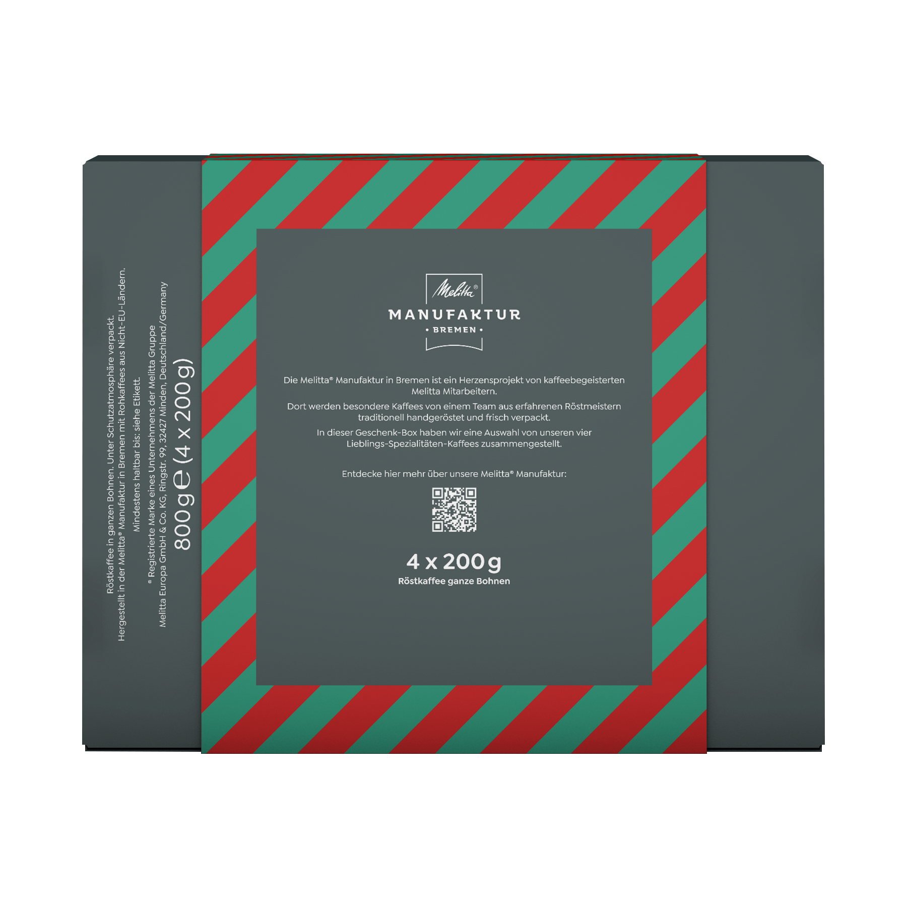 Rückseite der Verpackung vom Geschenkset der Melitta® Manufaktur "XMAS"