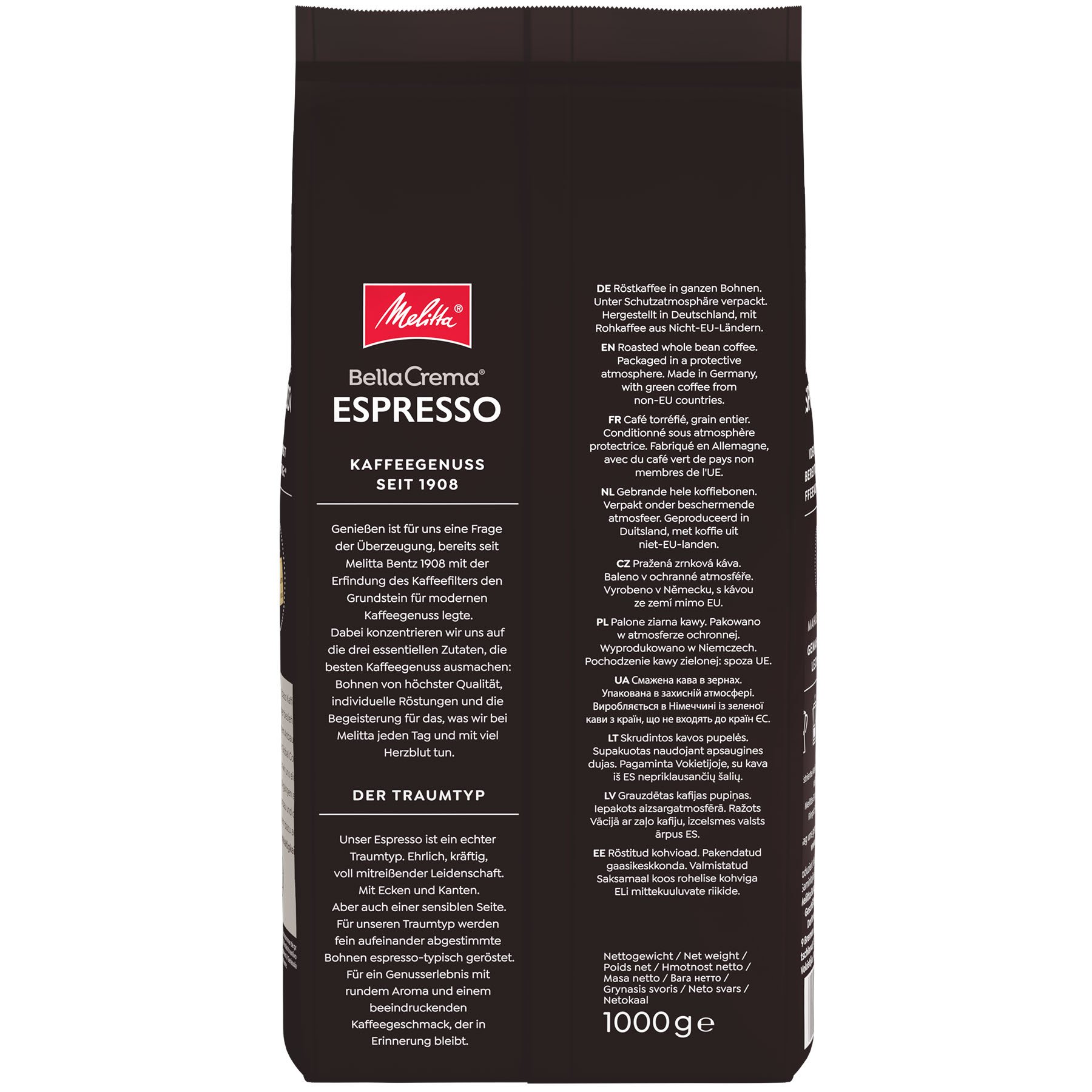 Produktbild von Melitta® BellaCrema® Espresso Kaffeebohnen 1000g,  - 6