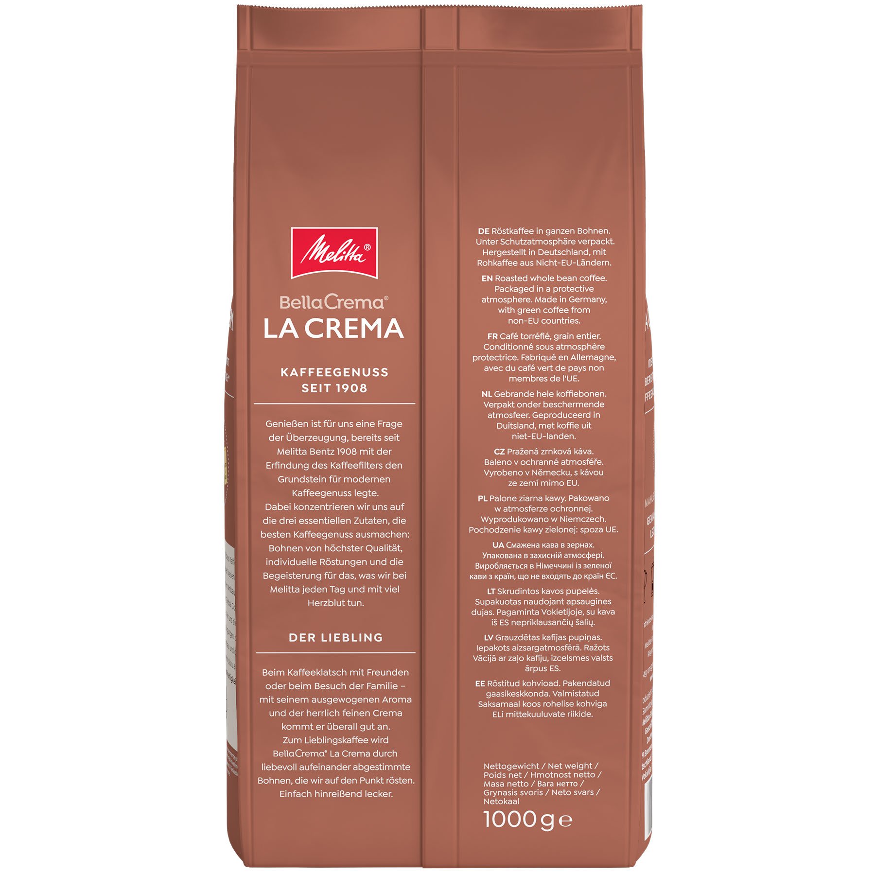 Produktbild von Melitta® BellaCrema® La Crema Kaffeebohnen 1000g,  - 6