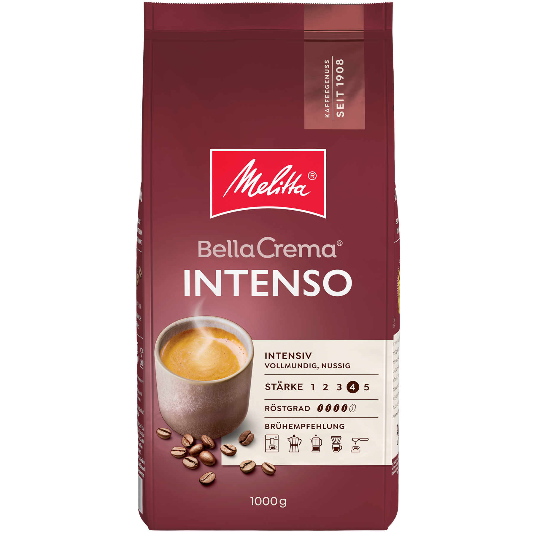 Produktbild von Melitta® BellaCrema® Intenso Kaffeebohnen 1000g - 6