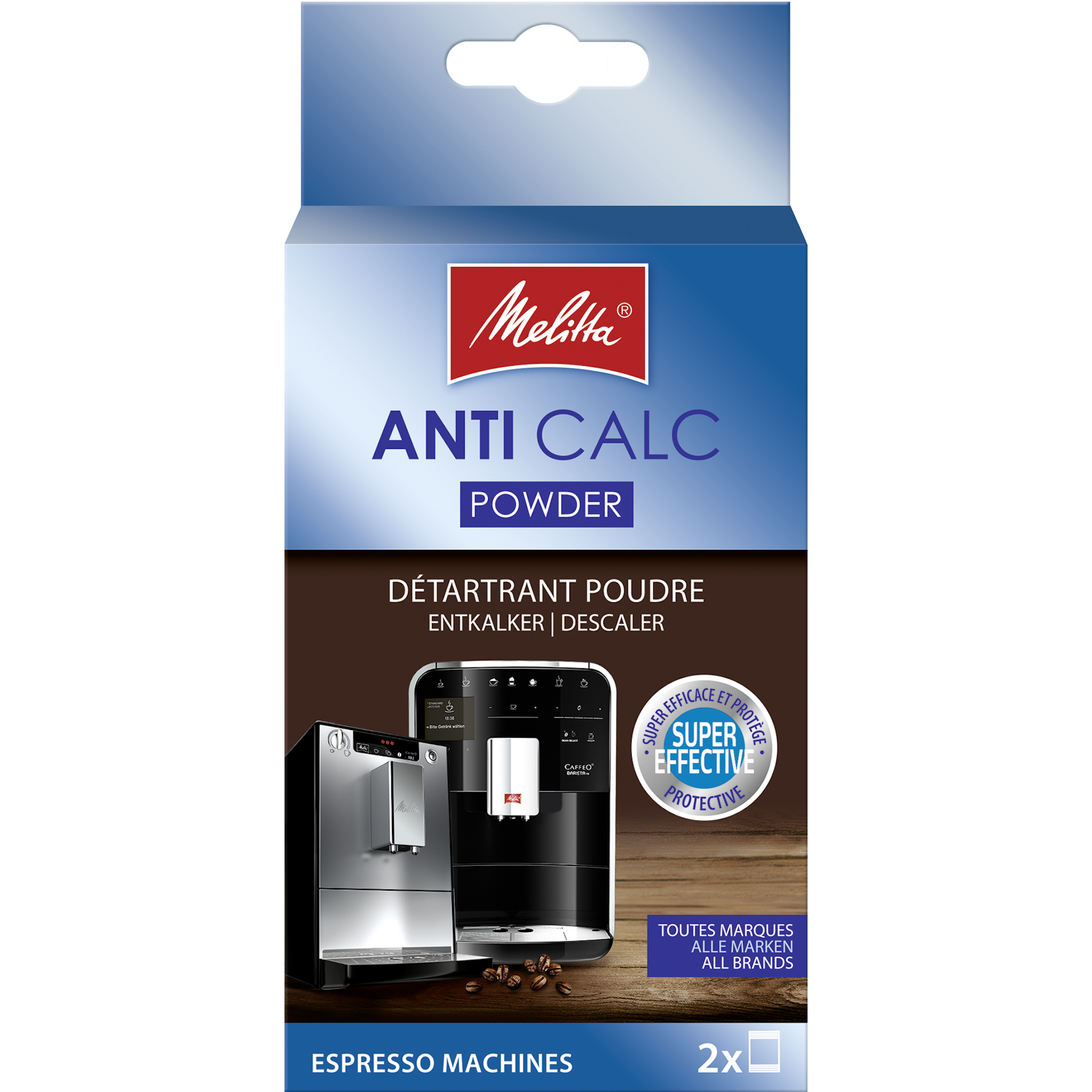 Produktbild von Anti Calc Pulver für Kaffeevollautomaten, 2 x 40g  - 1