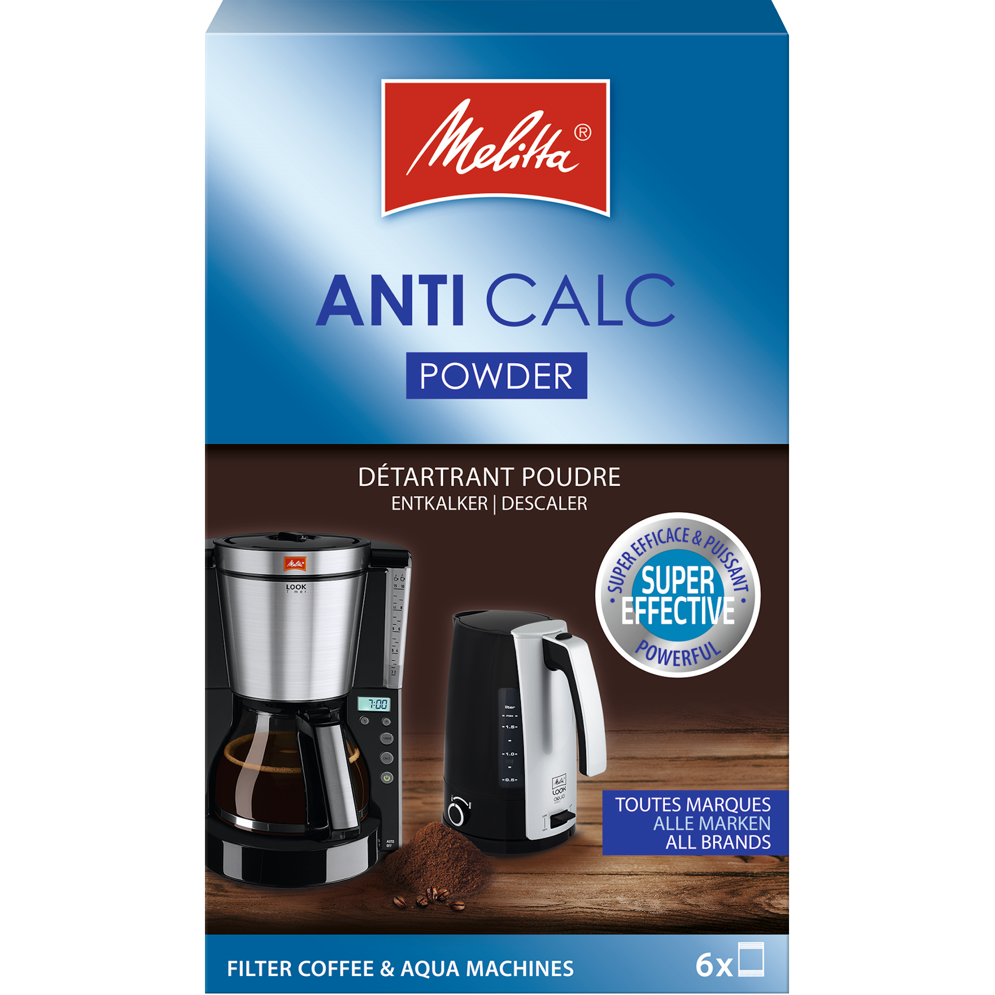 Produktbild von Anti Calc Pulver für Filterkaffeemaschinen und Wasserkocher  - 1