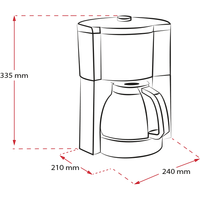 Produktbild von LOOK® Timer Filterkaffeemaschine, Schwarz - 17