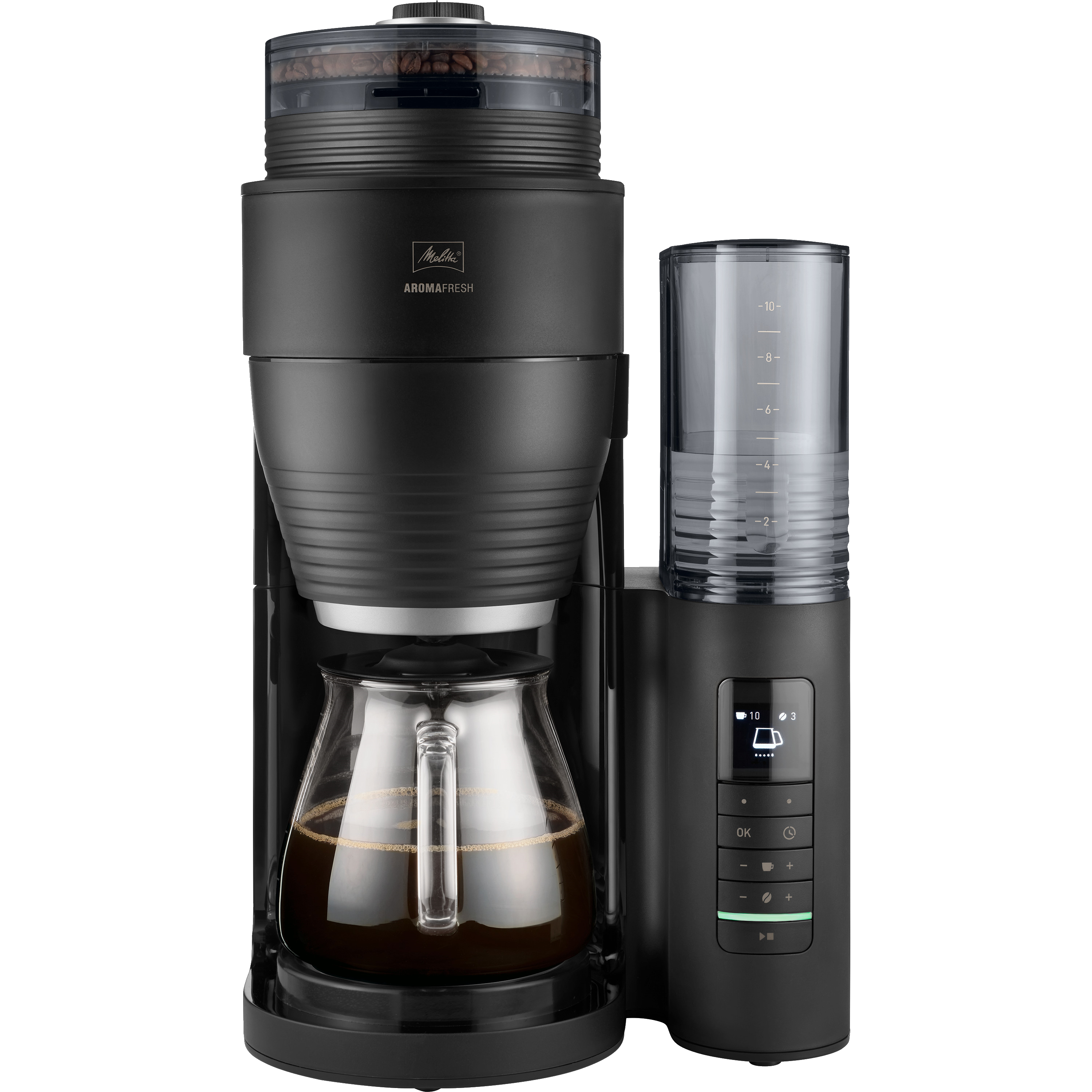 Produktbild von AromaFresh Pro X Filterkaffeemaschine mit Mahlwerk, Schwarz-Silber - 5