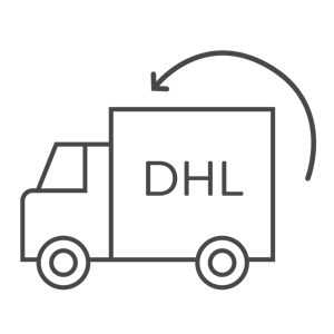 Icon DHL-LKW, Paket verschicken