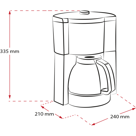 Produktbild von LOOK® Timer Filterkaffeemaschine, Schwarz - 17