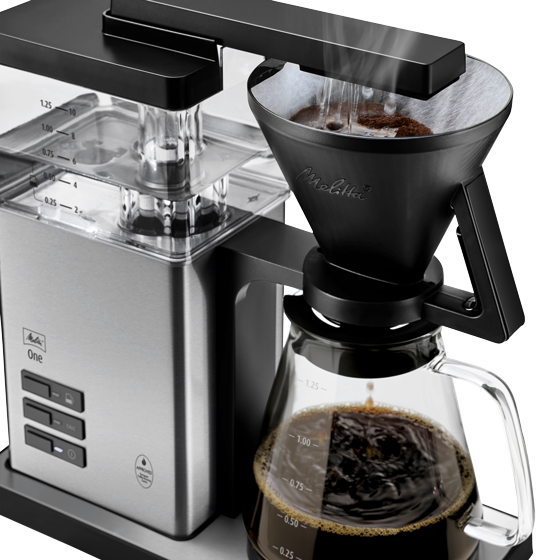 Produktbild von Melitta One® Filterkaffeemaschine, Schwarz-Edelstahl - 1