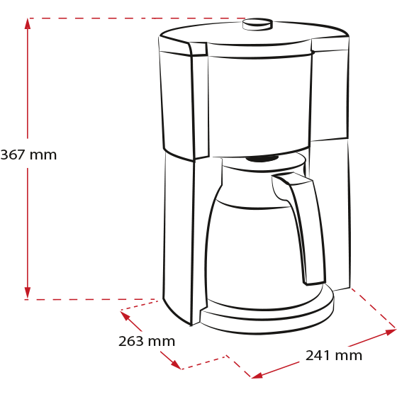 Produktbild von LOOK® Therm Perfection Filterkaffeemaschine, Schwarz - 18