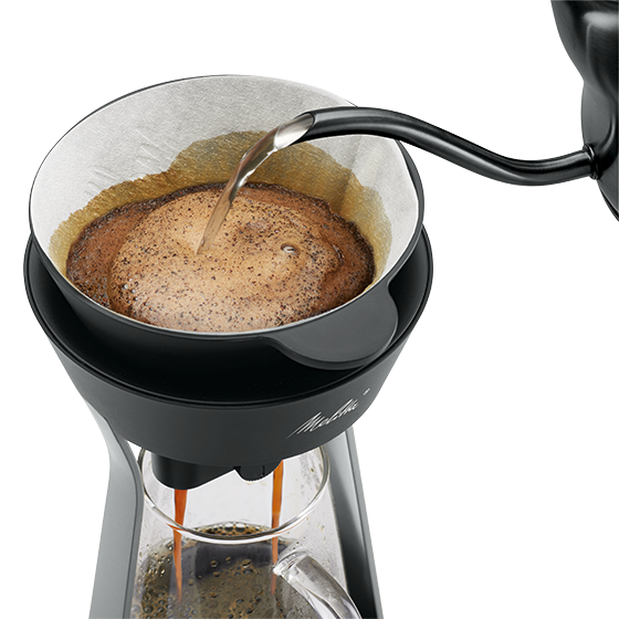 Produktbild von Melitta AMANO® Kaffeebereiter, schwarz-silber (B-Ware) - 4