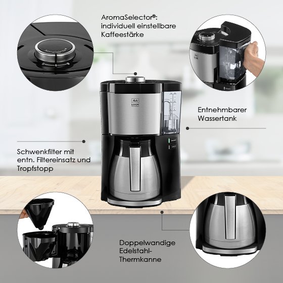 Produktbild von LOOK® Therm Perfection Filterkaffeemaschine, Schwarz - 17