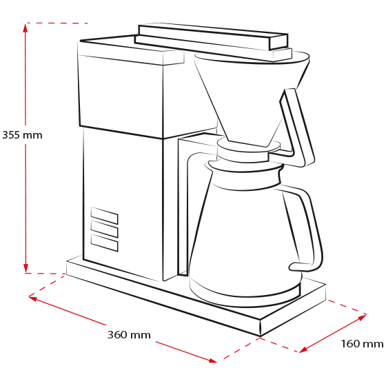 Produktbild von Melitta One® Filterkaffeemaschine, Schwarz-Edelstahl - 8