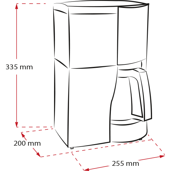 Produktbild von Optima Timer Filterkaffeemaschine, Schwarz - 7